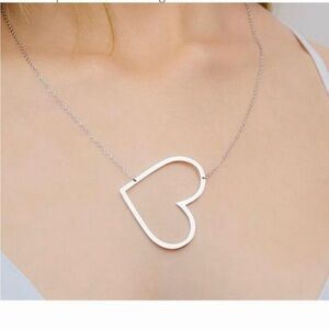 NWOT- Open Heart Necklace-16" with 2" extender